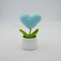 Chậu hoa len để bàn handmade nhiều mẫu dễ thương kèm túi thiệp quà tặng 21/10, sinh nhật, tốt nghiệp, decor trang trí