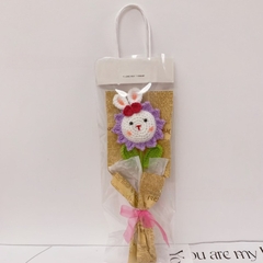 Bó Hoa Len Handmade Tặng Cho Nữ 20/10 LYLYCRAFT, Hoa Len Dành Tặng Bạn Bè Người Yêu, Hoa Tặng Mẹ, Có Gói Theo Yêu Cầu