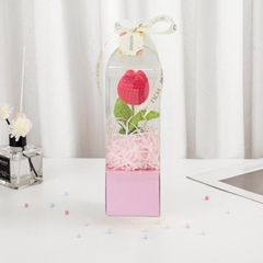 Hộp quà tặng Chậu hoa Tulip 1 bông-Hồng