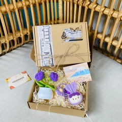 Set quà tặng người yêu handmade, hộp quà móc khóa len và chậu hoa len tặng sinh nhật, bạn bè ý nghĩa đáng yêu LyLyCraft