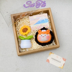 SÉT QUÀ TẶNG 12 CHD KÈM CHẬU HOA NHỰA + THIỆP - SƯ TỬ