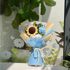Bó Hoa Len Handmade LYLYCRAFT, Hoa Len Đan Móc Làm Qùa Tặng Sinh Nhật, Tốt Nghiệp-04