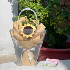 Bó Hoa Len Handmade LYLYCRAFT, Hoa Len Đan Móc Làm Qùa Tặng Sinh Nhật, Tốt Nghiệp-09