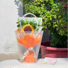 Bó hoa len, quà tặng hoa len, quà tặng Handmade kỷ niệm, Tốt nghiệp, Hoa len theo yêu cầu LYLYCRAFT-09