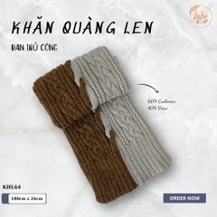 Khăn Len Đan Tay Thủ Công - Không Tua Rua