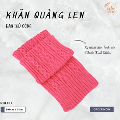 Khăn Len Choàng Cổ LYLYCRAFT Handmade Đan Tay Chất Liệu Len Vissco Nhập Khẩu, Khổ Rộng Dài - KHL101