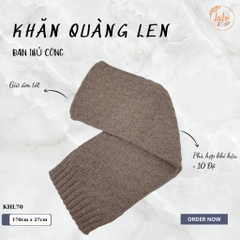 Khăn Len Choàng Cổ LYLYCRAFT Handmade Đan Tay Chất Liệu Len Vissco Nhập Khẩu, Khổ Rộng Dài Tặng Quà Ý Nghĩa - KHL70