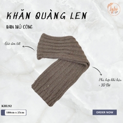 Khăn Len Choàng Cổ LYLYCRAFT Handmade Đan Tay Chất Liệu Len Vissco Nhập Khẩu - KHL92