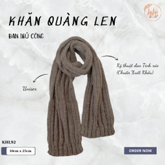 Khăn Len Choàng Cổ LYLYCRAFT Handmade Đan Tay Chất Liệu Len Vissco Nhập Khẩu - KHL92