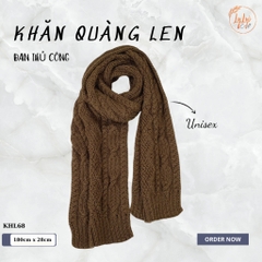 Khăn Len Choàng Cổ Handmade Đan Tay LYLYCRAFT Chất Liệu Len Vissco Nhập Khẩu, Khổ Rộng Dài Tặng Quà Ý Nghĩa - KHL68
