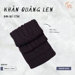 Khăn Len Đan Tay Thủ Công - Không Tua Rua