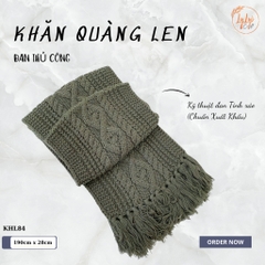 Khăn Len Choàng Cổ Handmade Có Tua Đan Tay Chất Liệu Visco Thương Hiệu LyLyCraft Thủ Công KHL84