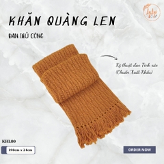 Khăn Len Choàng Cổ Handmade Có Tua Đan Tay Chất Liệu Visco Thương Hiệu LyLyCraft Thủ Công Làm Quà Tặng Sang Trọng KHL80