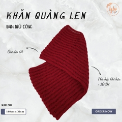 Khăn Len Ống Đan Tay Handmade Chất Liệu Visco Cao Cấp LyLyCraft Đan Thủ Công Làm Quà Tặng Mùa Đông Ý Nghĩa KHL98