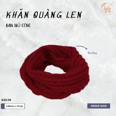 Khăn Len Ống Đan Tay Handmade Chất Liệu Visco Cao Cấp LyLyCraft Đan Thủ Công Làm Quà Tặng Mùa Đông Ý Nghĩa KHL98