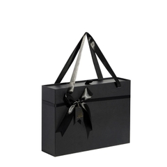 Hộp Quà Sinh Nhật Có Quai Túi Xách, Hộp Đựng Quà Sang Trọng Màu Đen Tặng Đối Tác Lylycraft Handmade