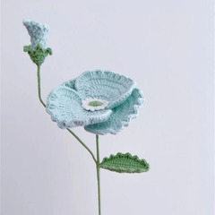 Cành Hoa Anh Túc Bằng Len