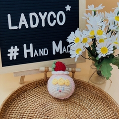 DIY gói nguyên liệu tự làm móc khoá len móc thú đầu tròn đội mũ nhồi bông amigurumi quà tặng handmade - LYLYCRAFT