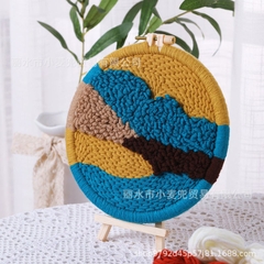 SET LEN LÀM TRANH THÊU - Khung tròn - NEW