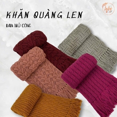 Khăn Len Choàng Cổ LYLYCRAFT Handmade Đan Tay Chất Liệu Len Vissco Nhập Khẩu, Khổ Rộng Dài Tặng Quà Ý Nghĩa - KHL91
