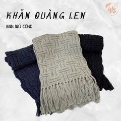 Khăn Len Choàng Cổ LYLYCRAFT Handmade Đan Tay Chất Liệu Len Vissco Nhập Khẩu, Khổ Rộng Dài Tặng Quà Ý Nghĩa - KHL91