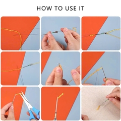 Kim Thêu Nổi Cán xanhThêu Len Xù Punch Needle Tool, Bộ Thêu Len Xù Đơn Giản Dành Cho Người Mới Bắt Đầu