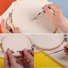 Kim Thêu Nổi Cán xanhThêu Len Xù Punch Needle Tool, Bộ Thêu Len Xù Đơn Giản Dành Cho Người Mới Bắt Đầu