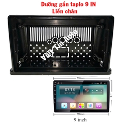 Mặt dưỡng lắp màn Andorid 9 In, mặt dưỡng gắn taplo liền chân