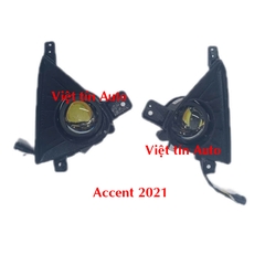 Bộ đèn Bi gầm 3 màu cho xe Accent 2021 kèm dưỡng bắt zin