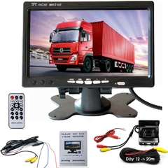 Combo Màn hình Ô tô 7 Inch chuẩn HD gắn Taplo Và Camera lùi 18 Led hồng ngoại