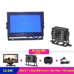 Bộ màn hình 9 In và camera lùi xe tải AHD, Camera lùi xe tải 12V-24V