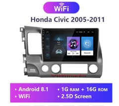 Màn hình Android Tiếng Việt 10 Inc WIFI  Honda Civic 2005-2011