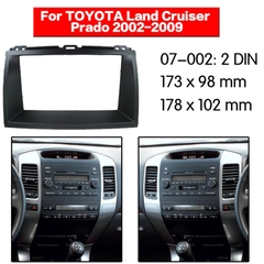 Mặt dưỡng lắp màn hình 7 Inc xe Toyota Prado , Land cruiser 2002-2009