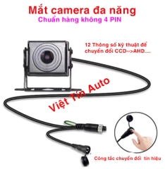 Mắt camera đa năng chuẩn hàng không 4 PIN phù hợp với các loại cam hành trình, đầu ghi hình