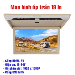 Màn hình gắn trần xe , màn hình treo, màn hình LCD 19 in, màn ôp trần xe khách