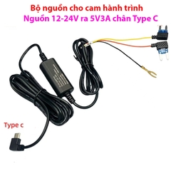 Bộ nguồn Type C cho cam hành trình 12V-24V ra 5V3A kết nối ACC loại 3 dây