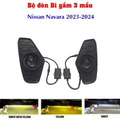 Bộ đèn Bi gầm 3 màu cho xe Nissan Navara  ,  đèn gầm xe Nissan Navara 2023-2024 kèm dưỡng bắt zin