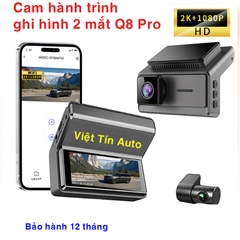 Camera giám sát hành trình ghi hình 2 mắt Q8 Pro độ phân giải 2K +1080P