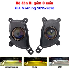 Bộ đèn Bi gầm 3 màu cho xe Kia Morning 2015-2020 kèm dưỡng bắt zin