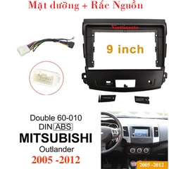 Mặt dưỡng Outlander  Mặt nạ khung lắp màn hình 9 In 2008 -2012 Kèm rắc nguồn