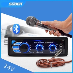 Bộ ampli suoer SE-2029 nguồn 24v tích hợp 2 cổng mic