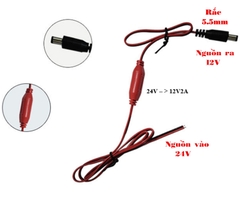 Thiết bị đổi nguồn DC24V về 12V Cho mắt camera lùi, camra trước, mắt cam lùi camera giám sát hành trình