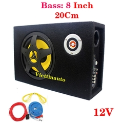 Loa siêu trầm Ô tô, Loa Sup gầm ghế, Loa trầm xe tải DC 12V - WU Bass 8 Inch