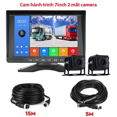 Camera Hành Trình Ghi Hình 2 Mắt Cho Xe Tải Và Xe Khách màn 7inch