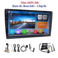 Màn hình Android 1 DIN  4-64GB tích hợp cam 360