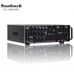 Ampli Karaoke Mini  Sunbuck TAV- 326BT 4 cổng Mic đa năng nguồn AC 220v hoặc DC 12V