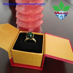 Nhẫn Diopside Bọc Vàng Hình Vương Miện PVN39