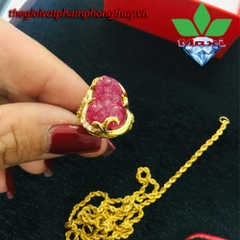 Tỳ Hưu Ruby Charm Vàng