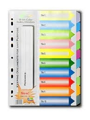 Chia File giấy 10 màu TL