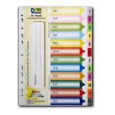 Chia File giấy 12 màu TL